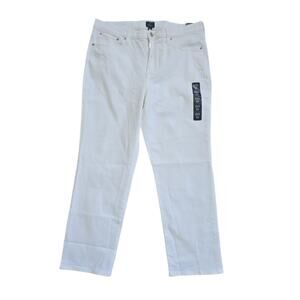 J. Crew Essential Straight Leg White Jean in All-day Stretch‎ Size 32 BX520